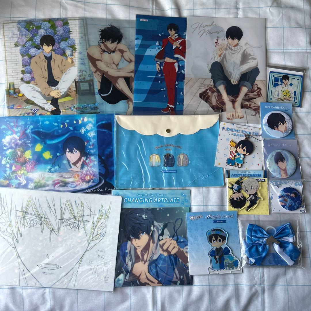 Free クリアファイル アクスタ アートプレート バースデー 七瀬遙