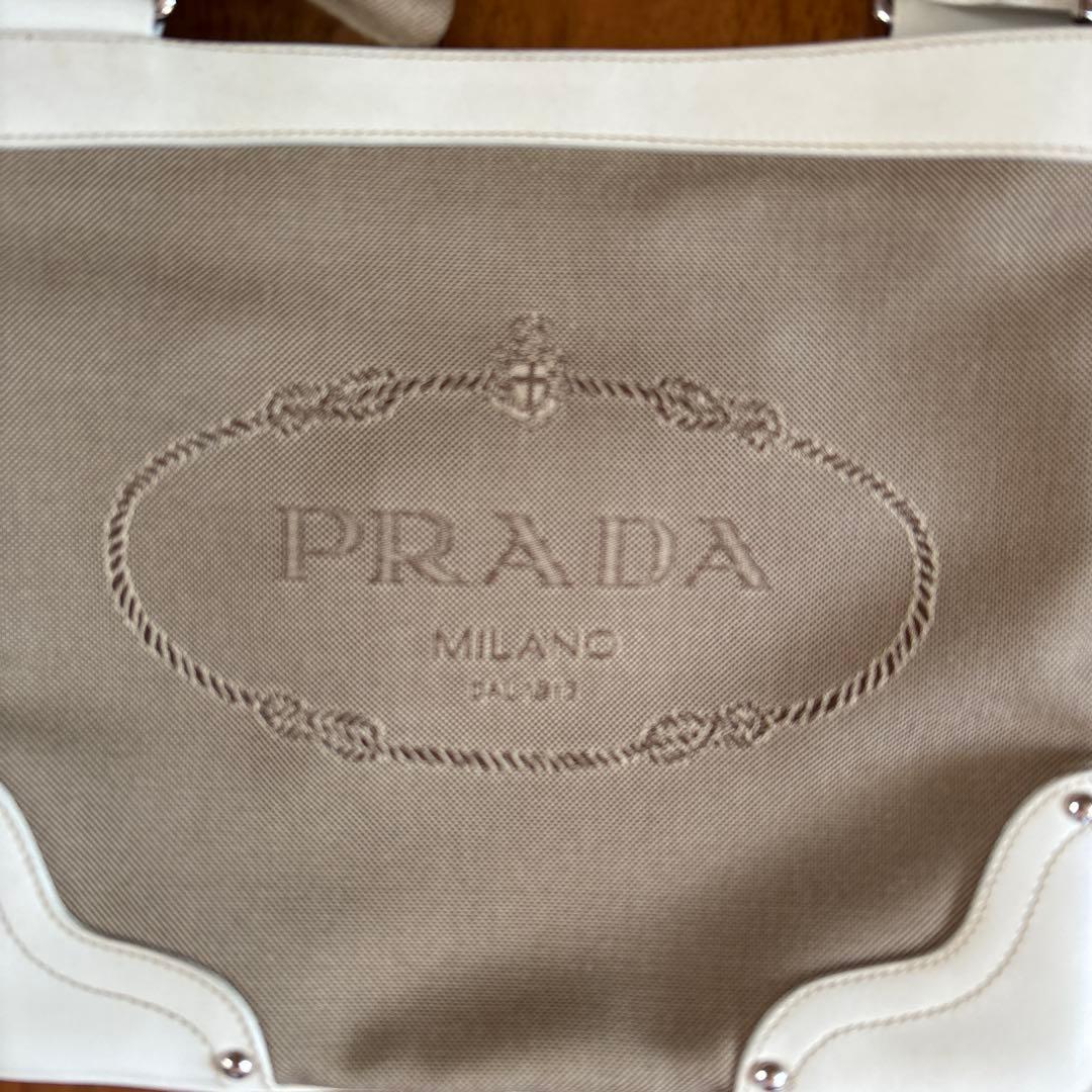 PRADA ショルダーバッグ ベージュ/ホワイト