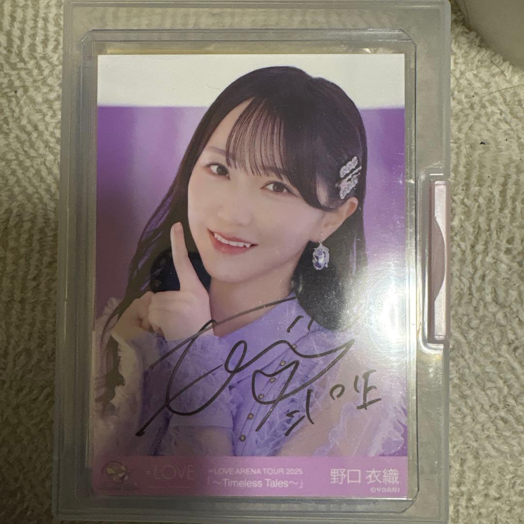 野口衣織 アリーナツアー2025 恋人以上 生写真 ヨリ 直筆サイン付