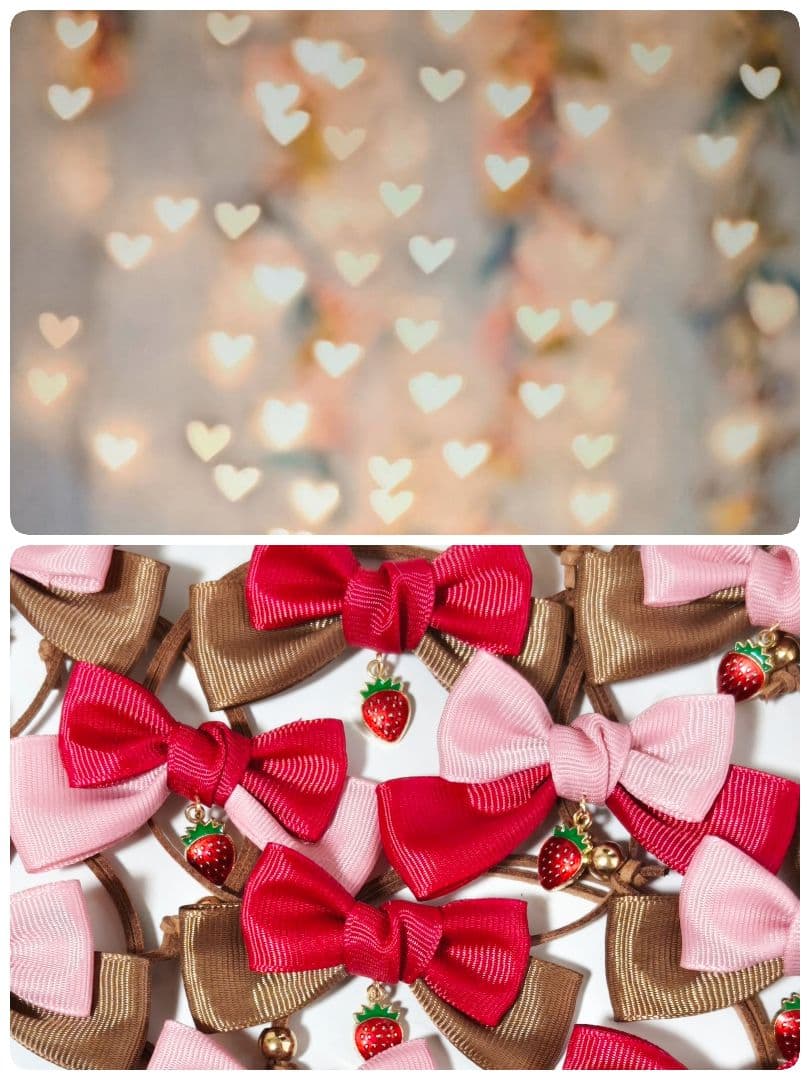 業務用トリミングチョーカー　リボン　バレンタイン　苺　イチゴチョコ　2月　3月