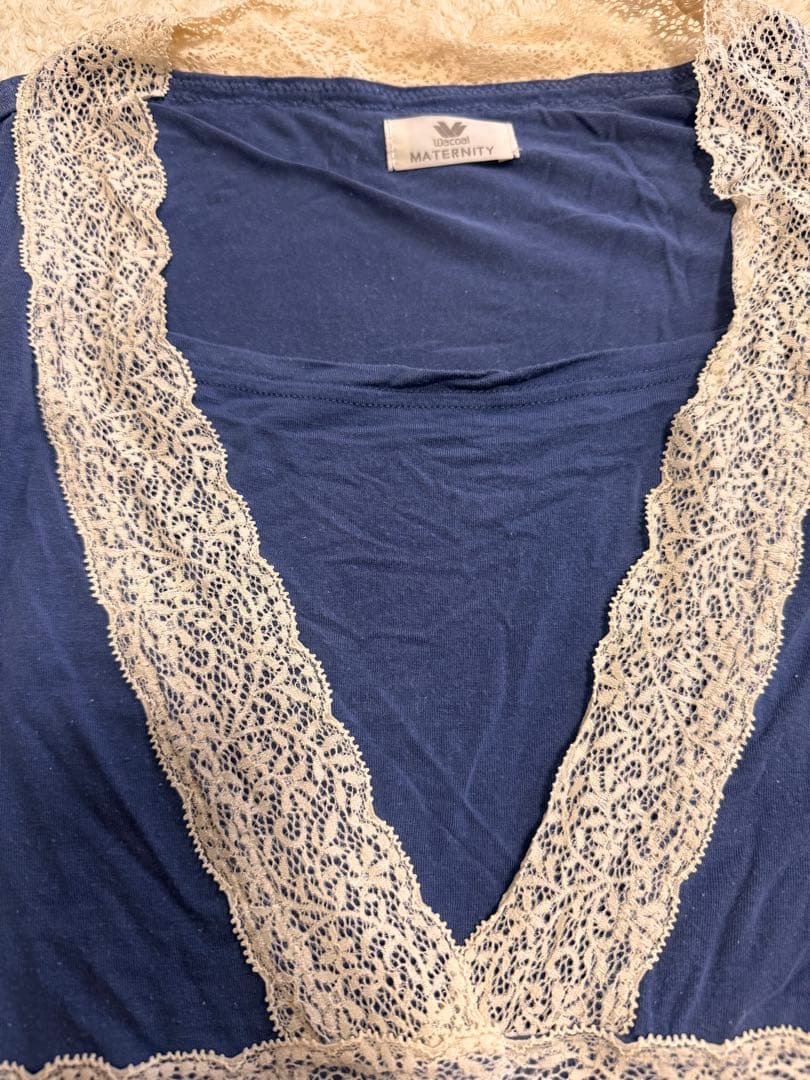 【産前・産後兼用】 Wacoal マタニティ パジャマ M~L ブルー