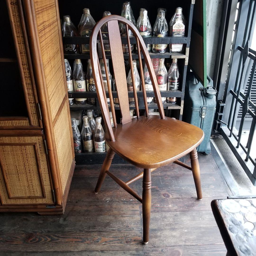 希少　飛弾産業　ヴィンテージ　キツツキ　穂高　シリーズ　ボウバック　チェア