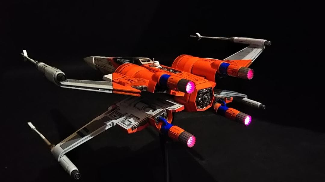 電飾改　1/72 Xウイング・ファイター ポー専用機　完成品