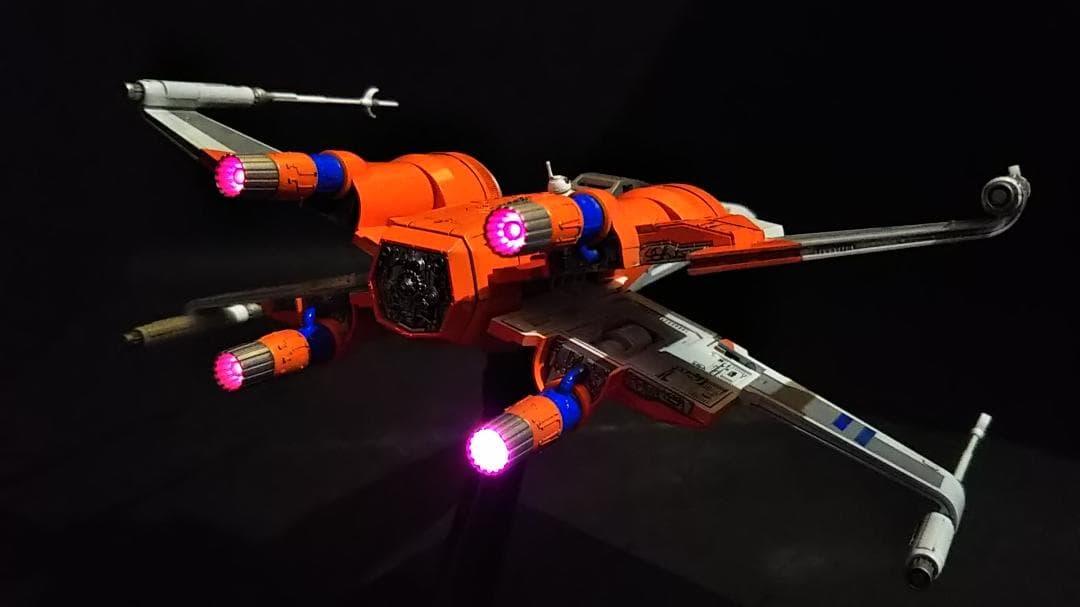 電飾改　1/72 Xウイング・ファイター ポー専用機　完成品