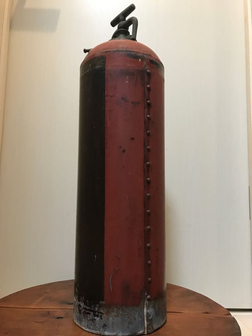 大正時代の古いツートンカラーの消火器◇アンティーク◇ビンテージ◇古道具◇古民具