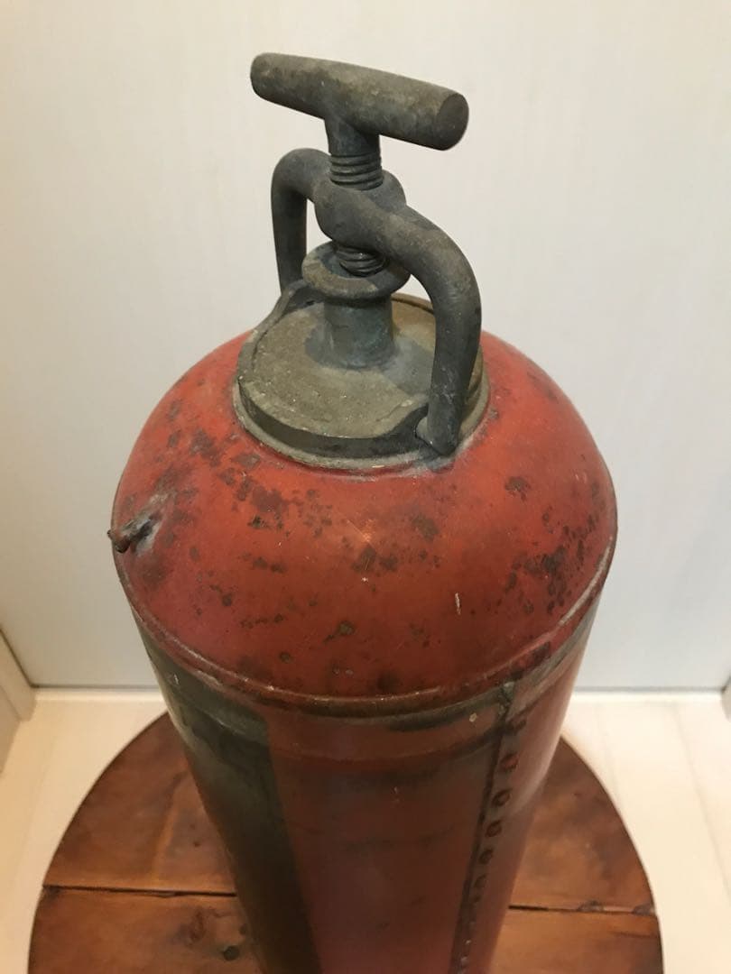 大正時代の古いツートンカラーの消火器◇アンティーク◇ビンテージ◇古道具◇古民具