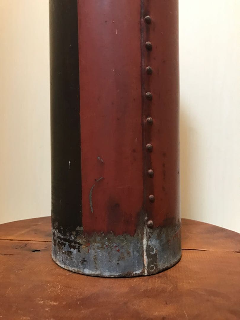 大正時代の古いツートンカラーの消火器◇アンティーク◇ビンテージ◇古道具◇古民具