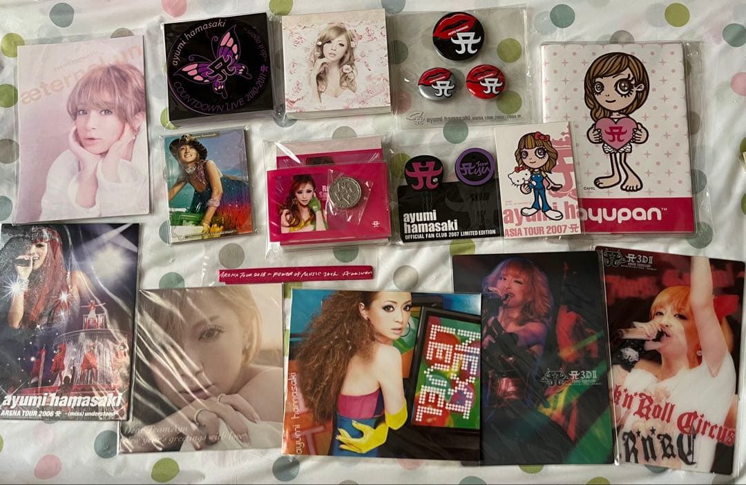 浜崎あゆみ グッズ まとめ売り セット うちわ Tシャツ ポーチ etc.