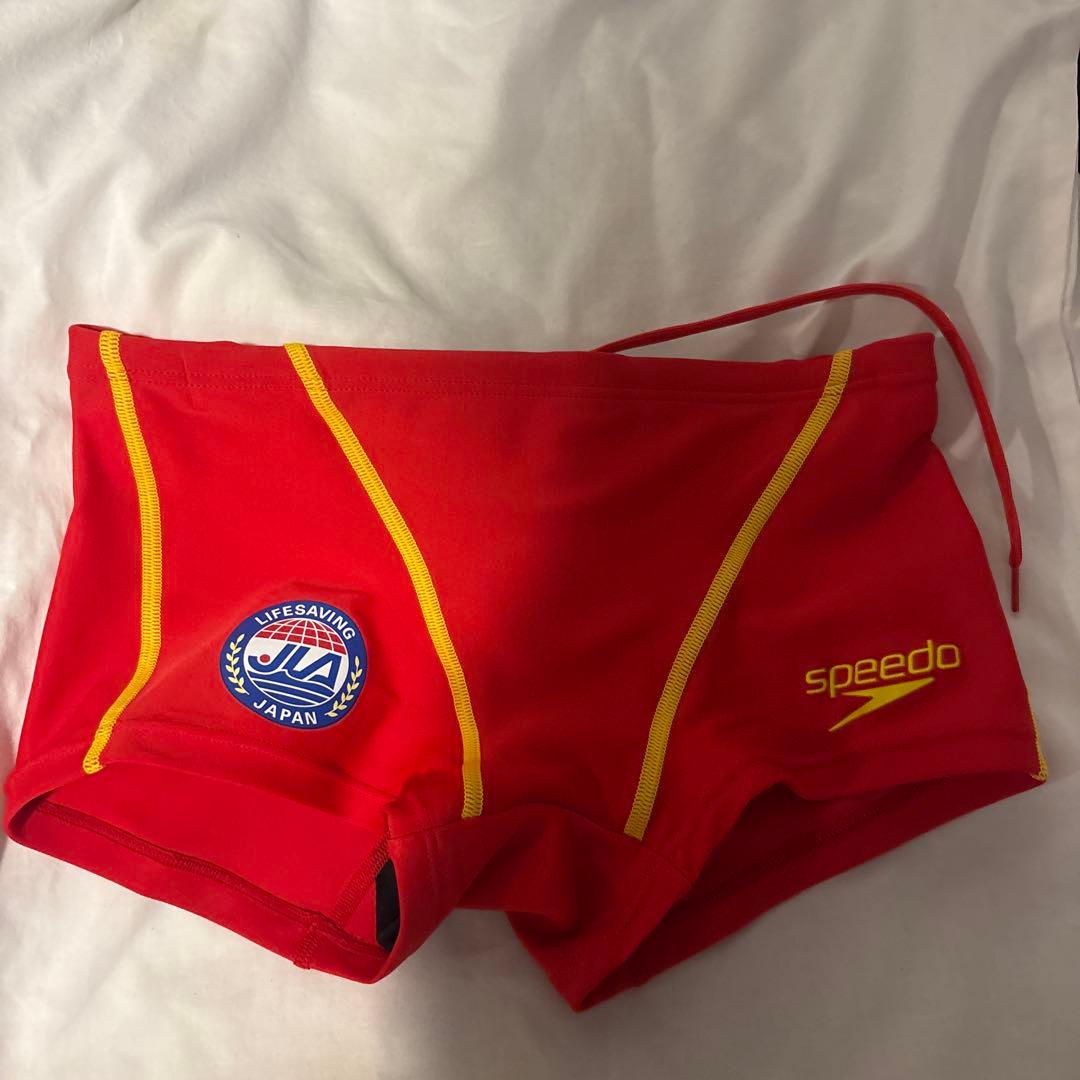 Speedo 赤 ライフセービング 競泳水着サイズL