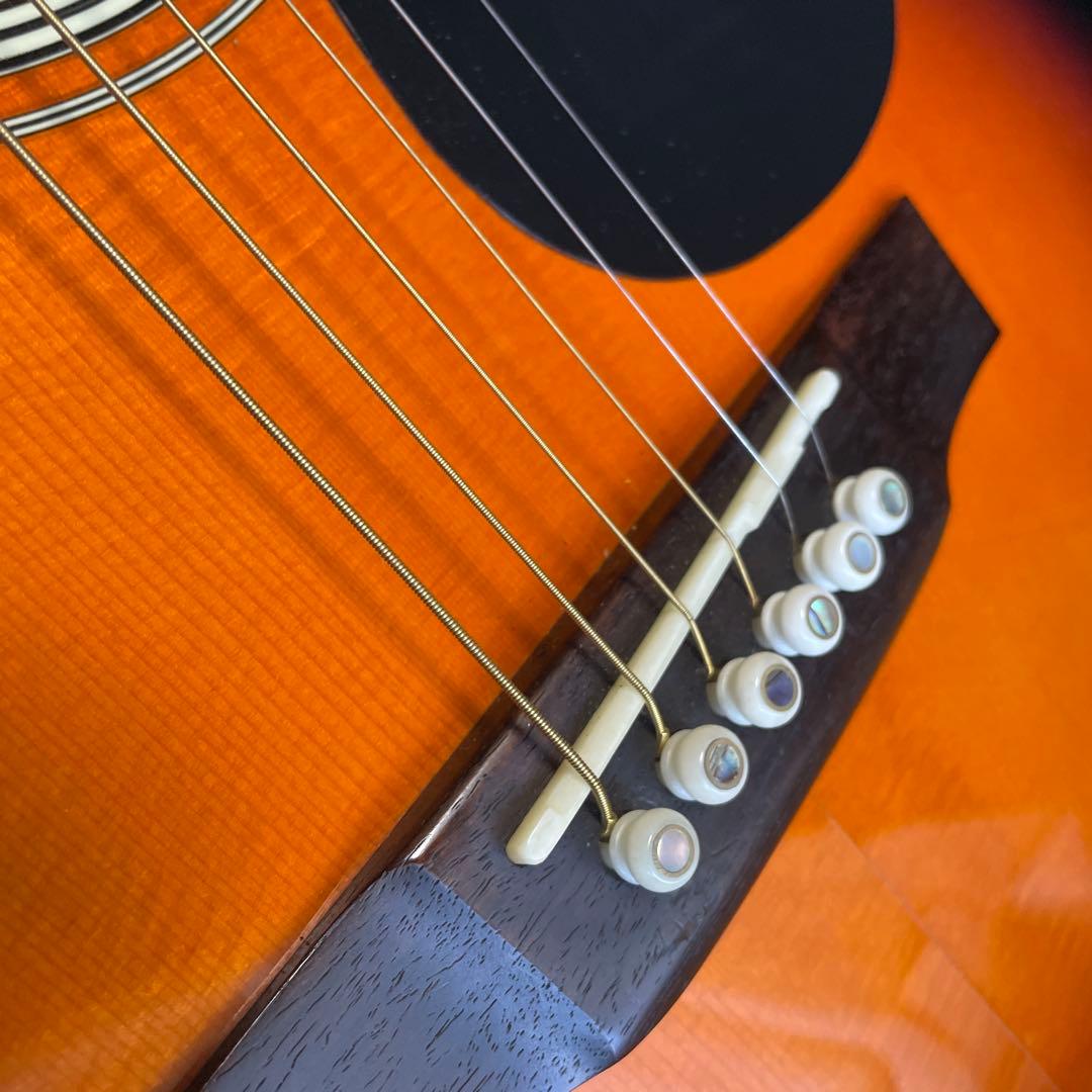 Aria AF-550BS 単板ギター専用ハードケース付き