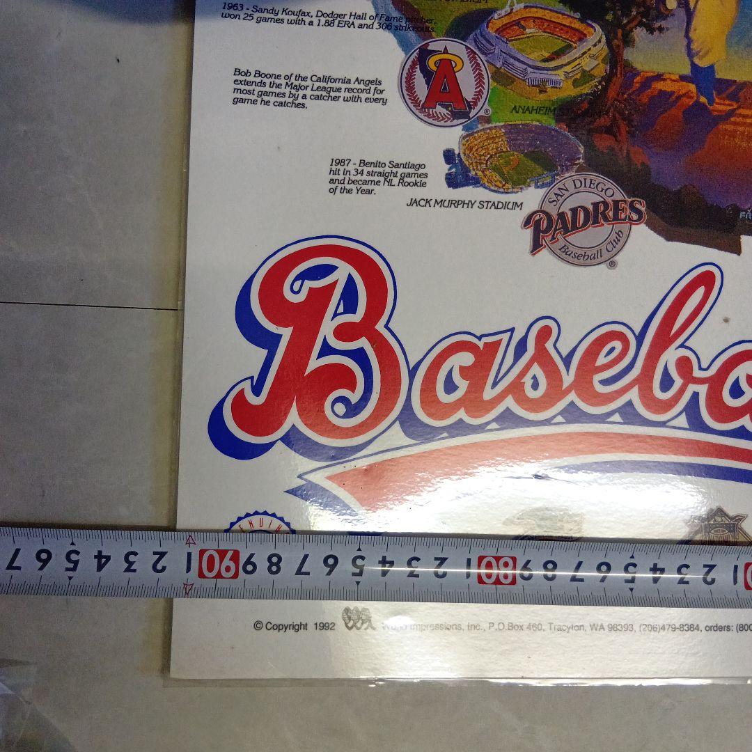 (175)Baseball Map Poster 1992年 フルカラー