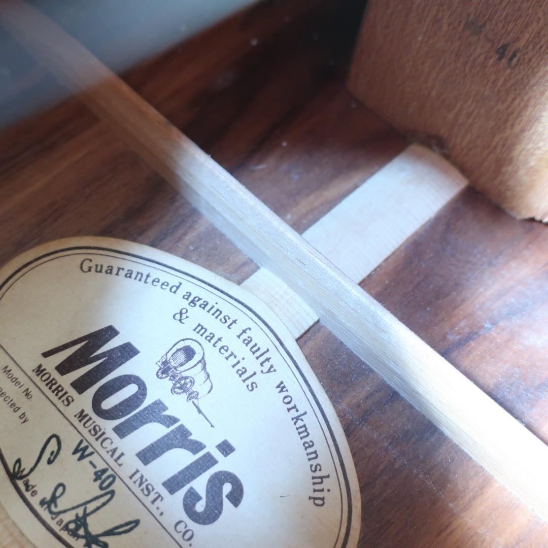 縦ロゴ Morris W-40 エレアコ仕様 ギター ハードケース付 弦交換済