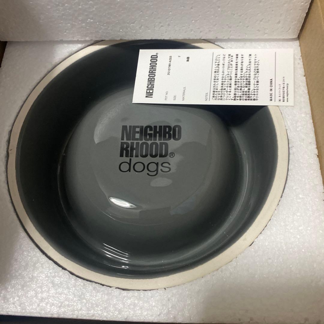 小物 NEIGHBORHOOD CI DOG BOWL GREY