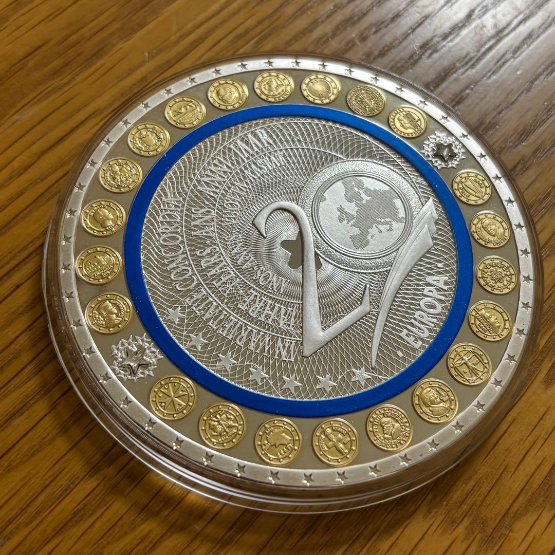 【ユーロ誕生20周年 超大型】376g スワロフスキー 装飾付 ドイツ