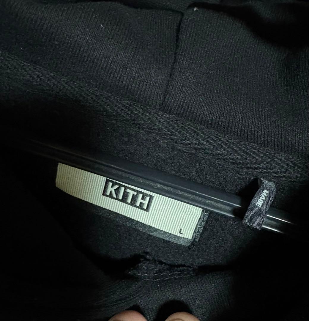 kith ボックスロゴパーカー　 L ブラック