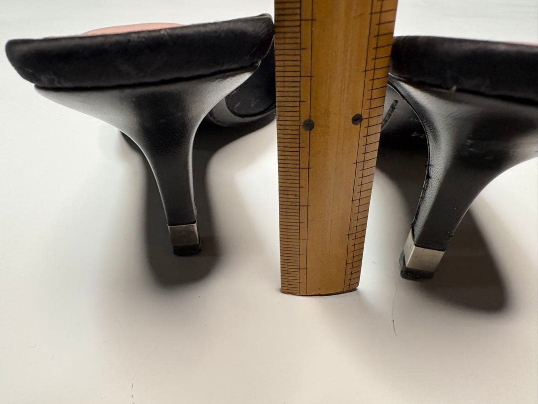 ルイヴィトン サンダル ミュールタイプ 34（約21.5cm）黒 ピンク