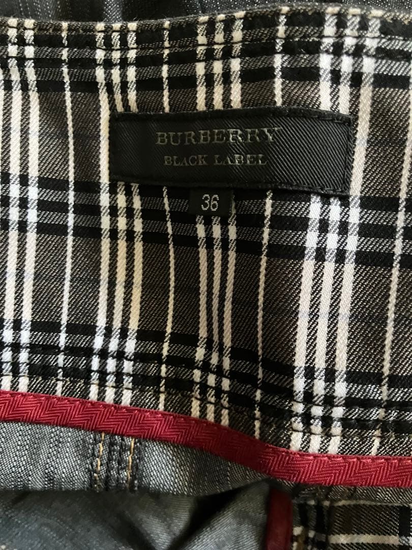 美品 バーバリーブラックレーベル デニムスカート 36インチ