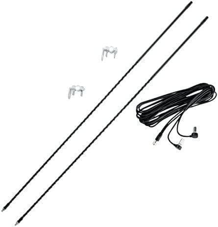 US直輸入 CB 27MHz デュアル アンテナ ミラーパイプ基台 同軸ケーブル