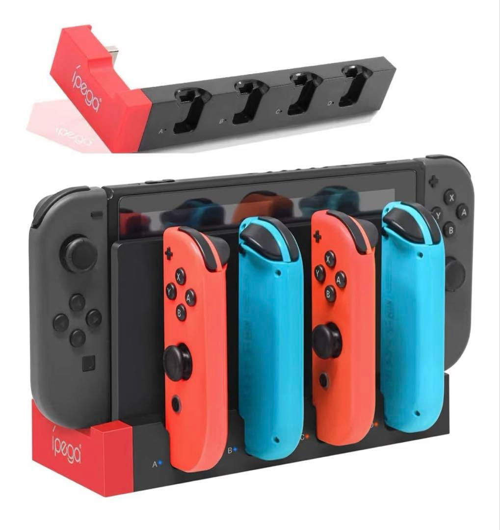 Nintendo Switch ネオンブルー/レッド 本体充電スタンド、ケース付