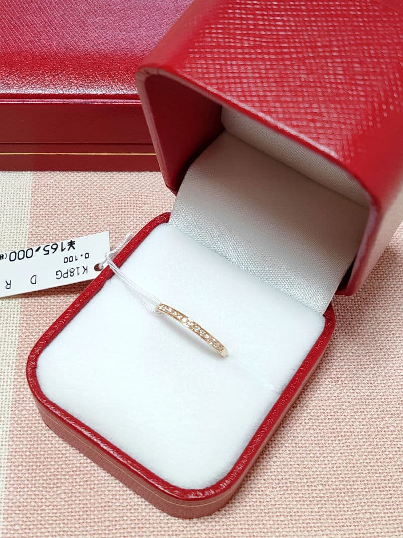 新入荷 未使用 k18PG ダイヤモンド0.10ct エタニティリング