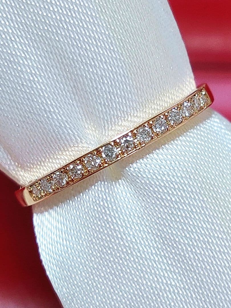 新入荷 未使用 k18PG ダイヤモンド0.10ct エタニティリング