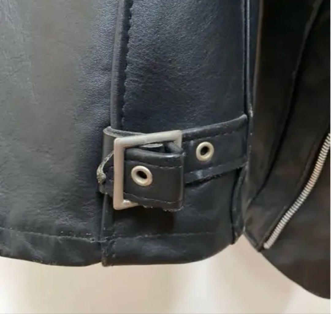 Schott シングルライダース 黒 38