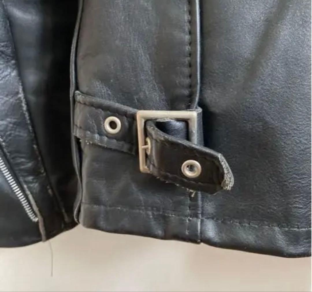 Schott シングルライダース 黒 38