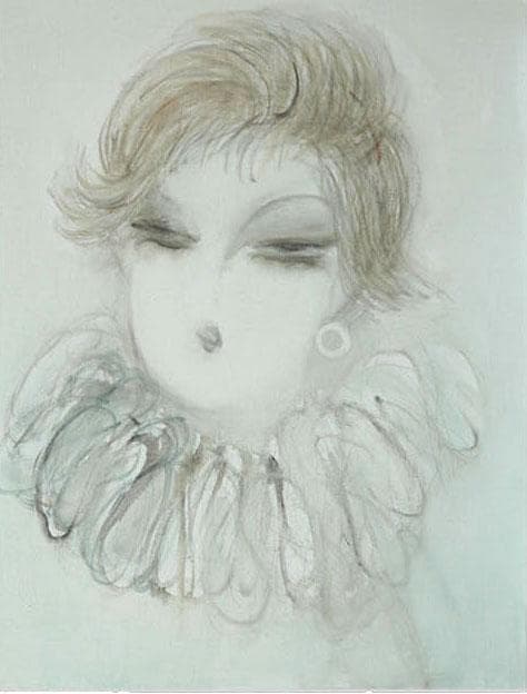 油絵 菅家令子 絵 絵画 インテリア 額付(黒) F6-081412 人物 女性