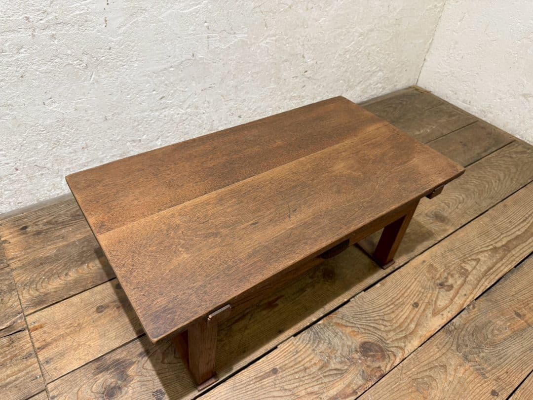 1155 アンティーク　文机　ローテーブル　座卓　ちゃぶ台　古家具　レトロ　引出