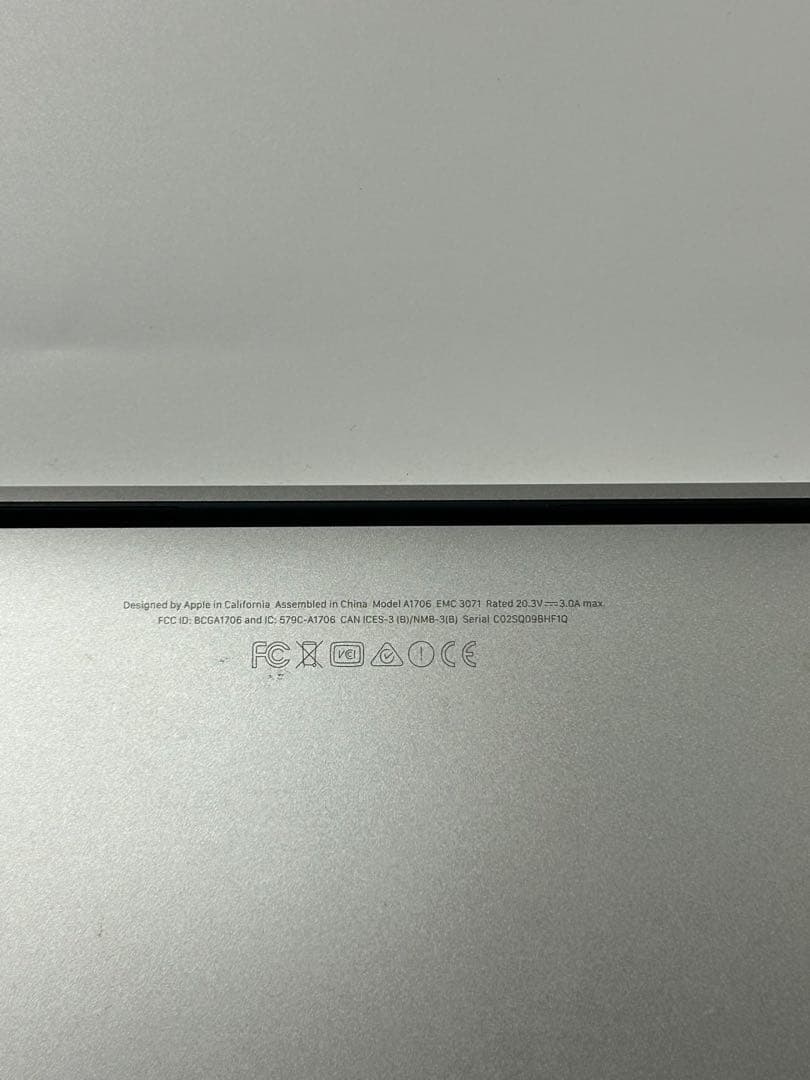 MacBook Pro 2017 13インチ　ジャンク　起動不可　A1706