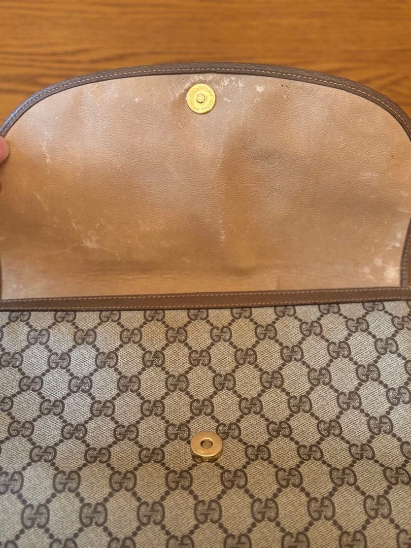 GUCCIグッチ オールドグッチ セカンドバッグ シェリーライン GG柄　PVC