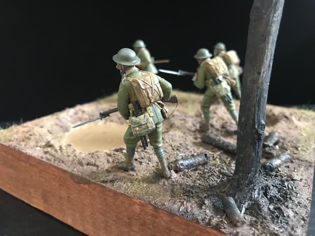 CC様　ジオラマ　第一世界戦争　イギリス軍　1917 完成品　ICM 35703