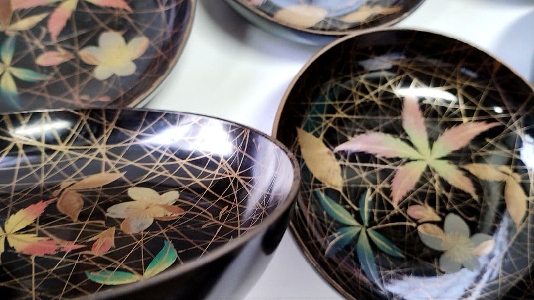 花見皿　桜の漆小皿20枚　漆　桜づくし　銘々皿　蒔絵　桜　骨董　VINTAGE