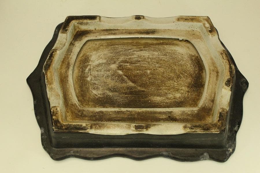 中国美術 色絵 花模様 植木鉢 花盆(ZE494)