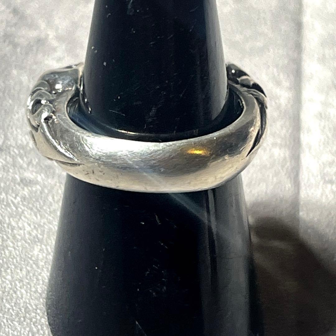 14号　CRAZY PIG TWO SKULLS RING silver925