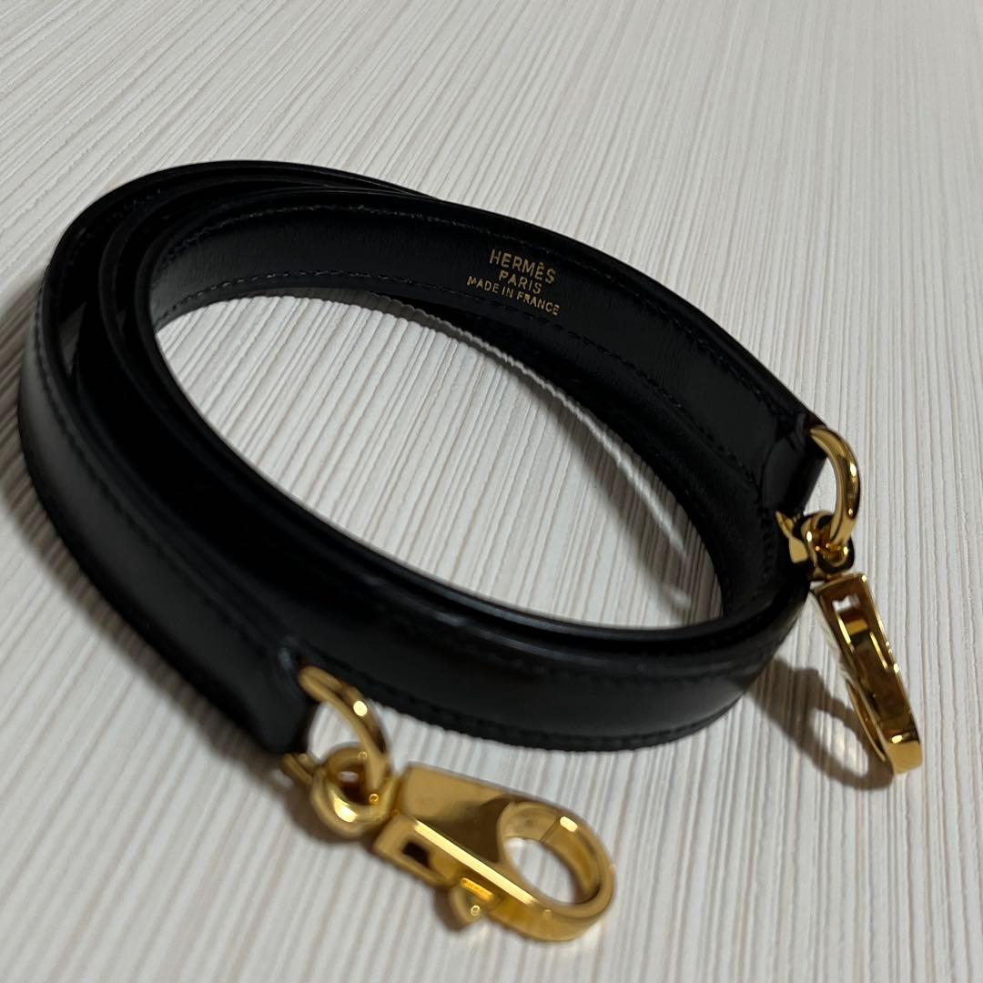 エルメス　正規品　ストラップ　クロシェット　カデナ　ブラック　ボックスカーフ