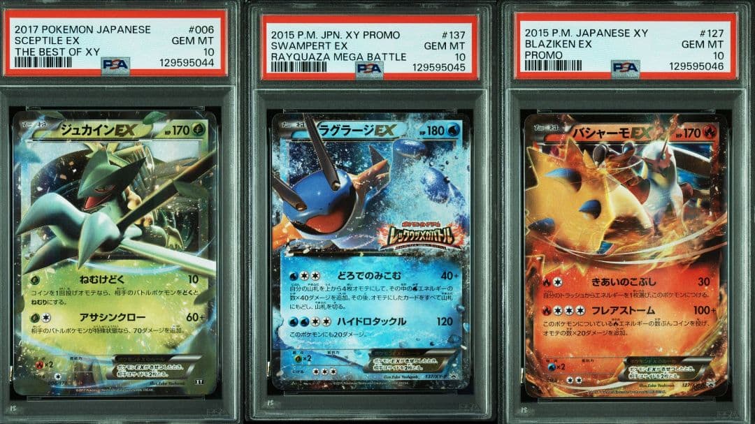 ジュカインex　ラグラージex バシャーモex　PSA10 連番　プロモ