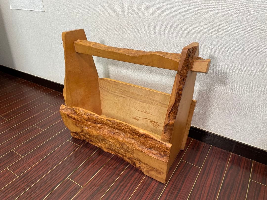 天然木 マガジンラック インテリア 収納 家具 雑貨 ロハス バスケット かご