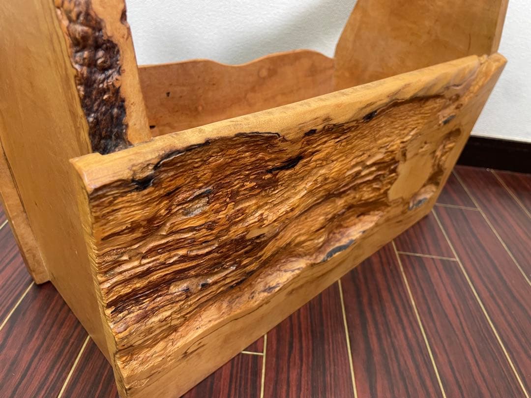 天然木 マガジンラック インテリア 収納 家具 雑貨 ロハス バスケット かご