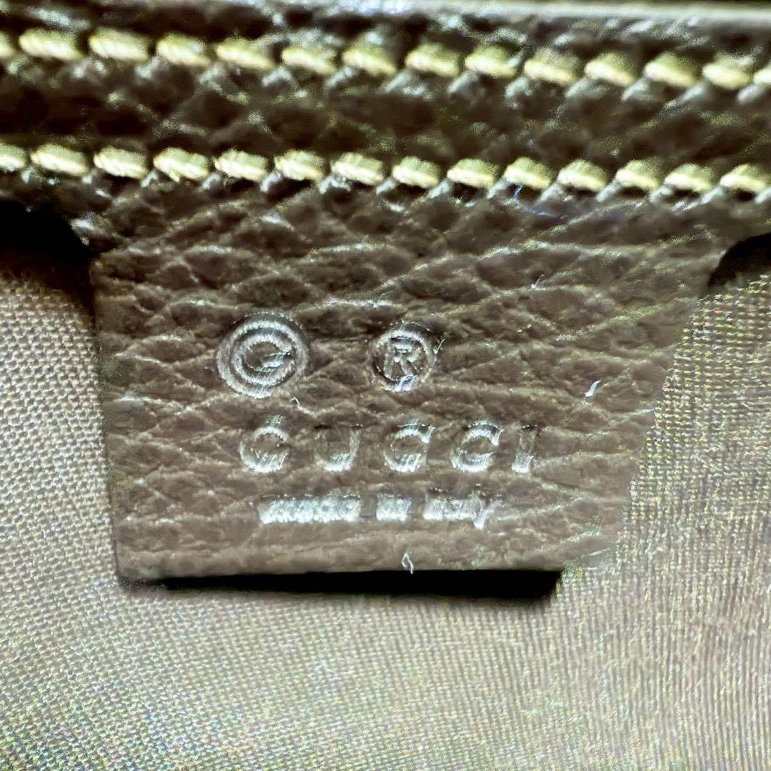 【極美品】GUCCI GGキャンバス レザー ワンショルダーバッグ