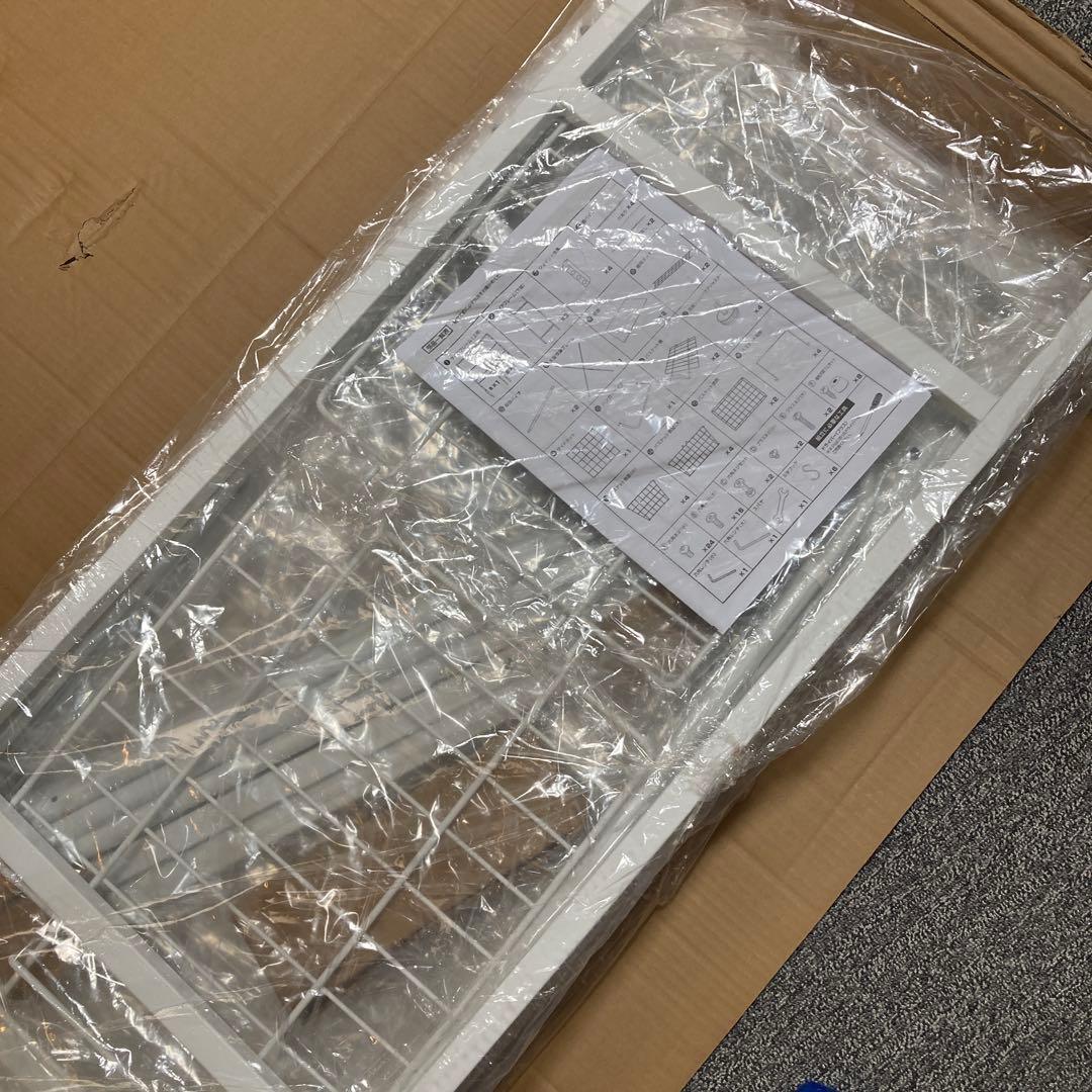 エカンズ 棚付きランドリーラック LSH-500W バスケットタイプ ホワイト