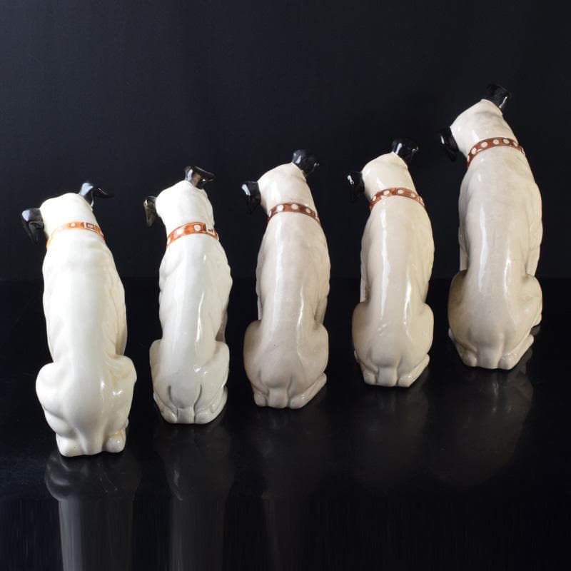 アンティーク　陶器製　ビクター犬　ニッパー君　大中小13点まとめて　M8146A