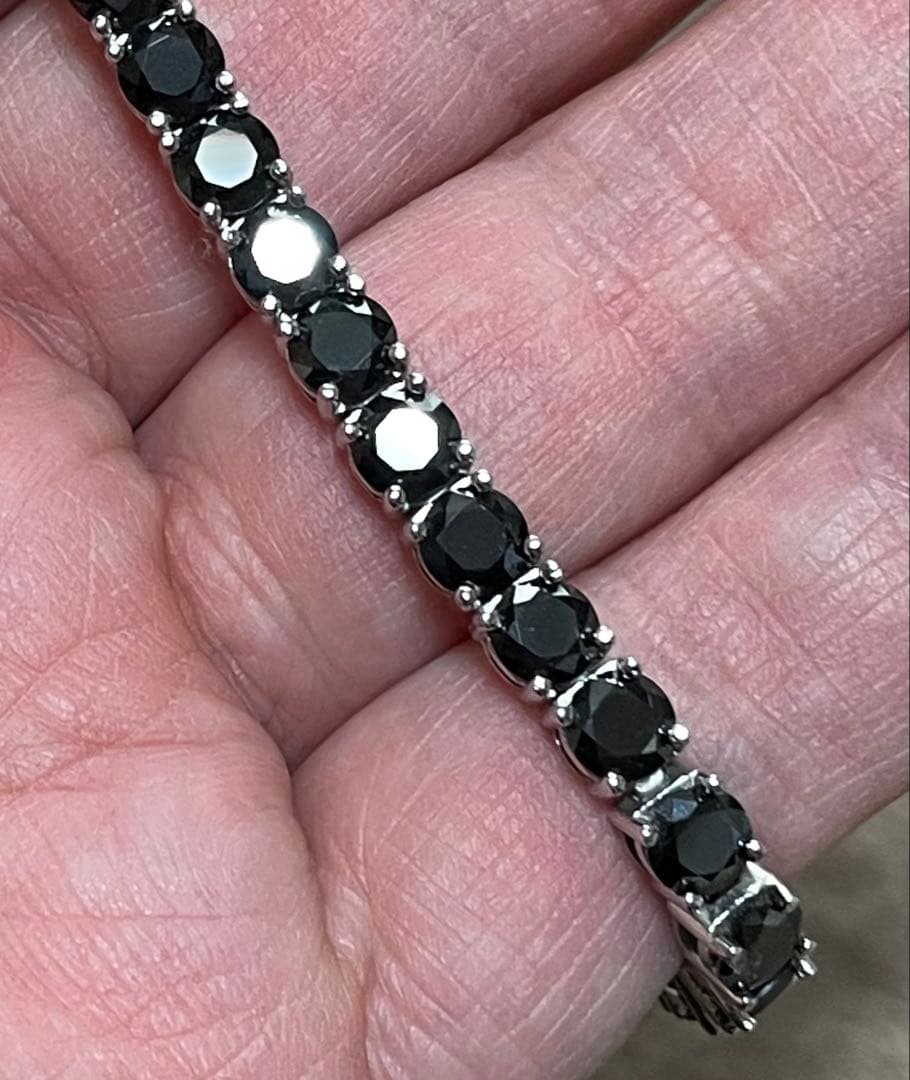 ブラックモアサナイトブレスレット シルバー925