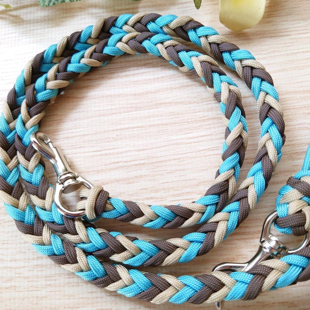 パラコードリード　6本編み　タッセル付き　中型犬　№077