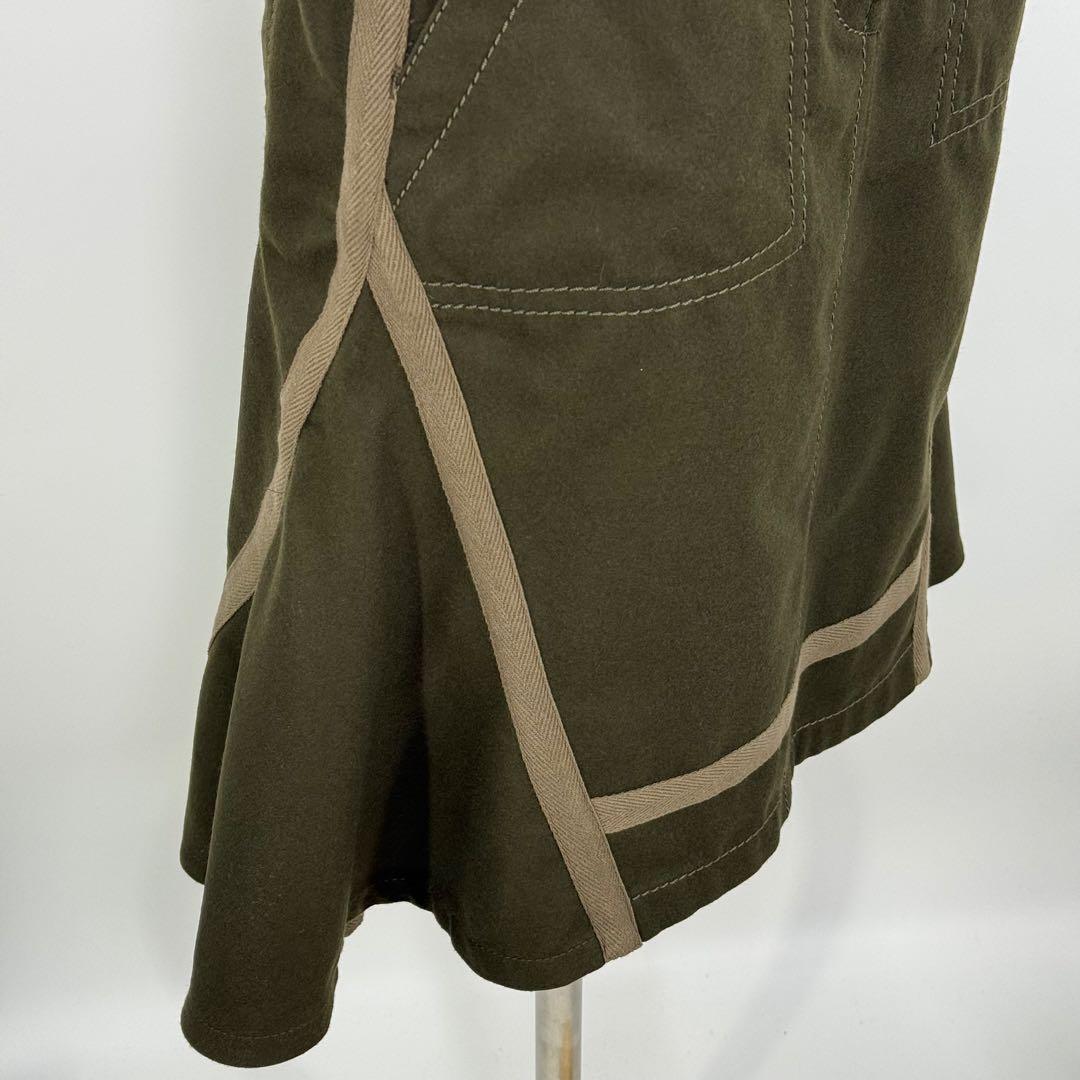 極美✨ sacai サカイ マーメイド スカート カーキ ミリタリー