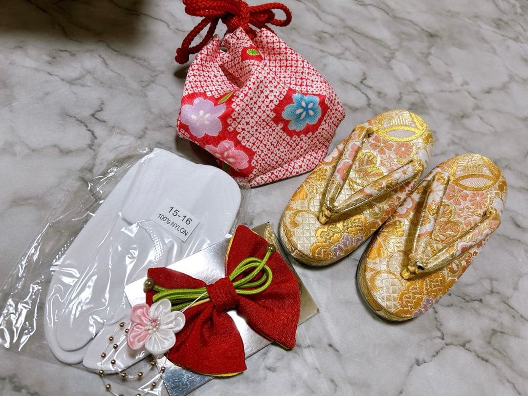 ピンク系総絞り被布♡七五三　3歳　女の子　フルセット　一式