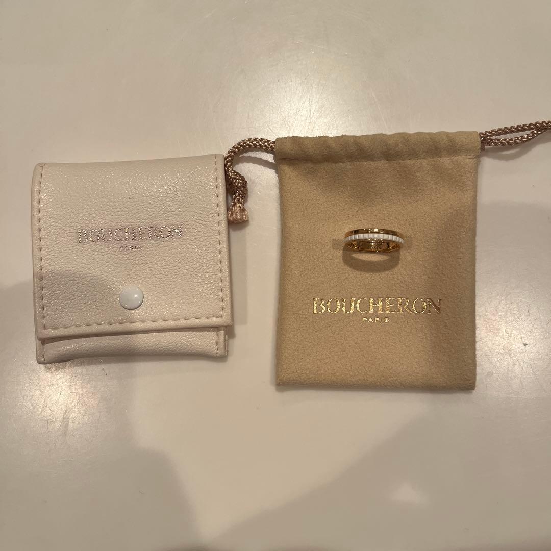 ブシュロン K18PG ホワイト キャトルクラシック リング 指輪　T51