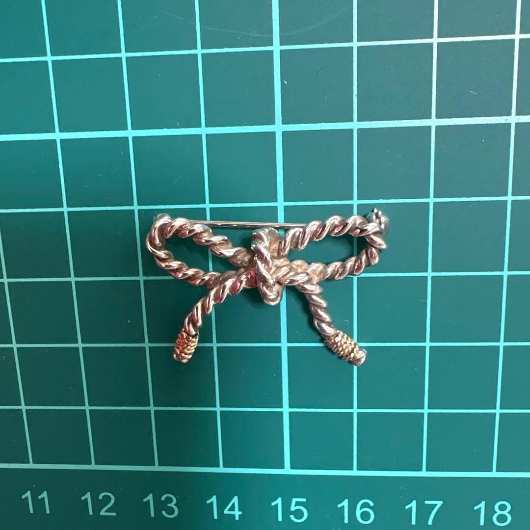 TIFFANY&Co. コンビ ツイスト ロープ リボン ブローチ