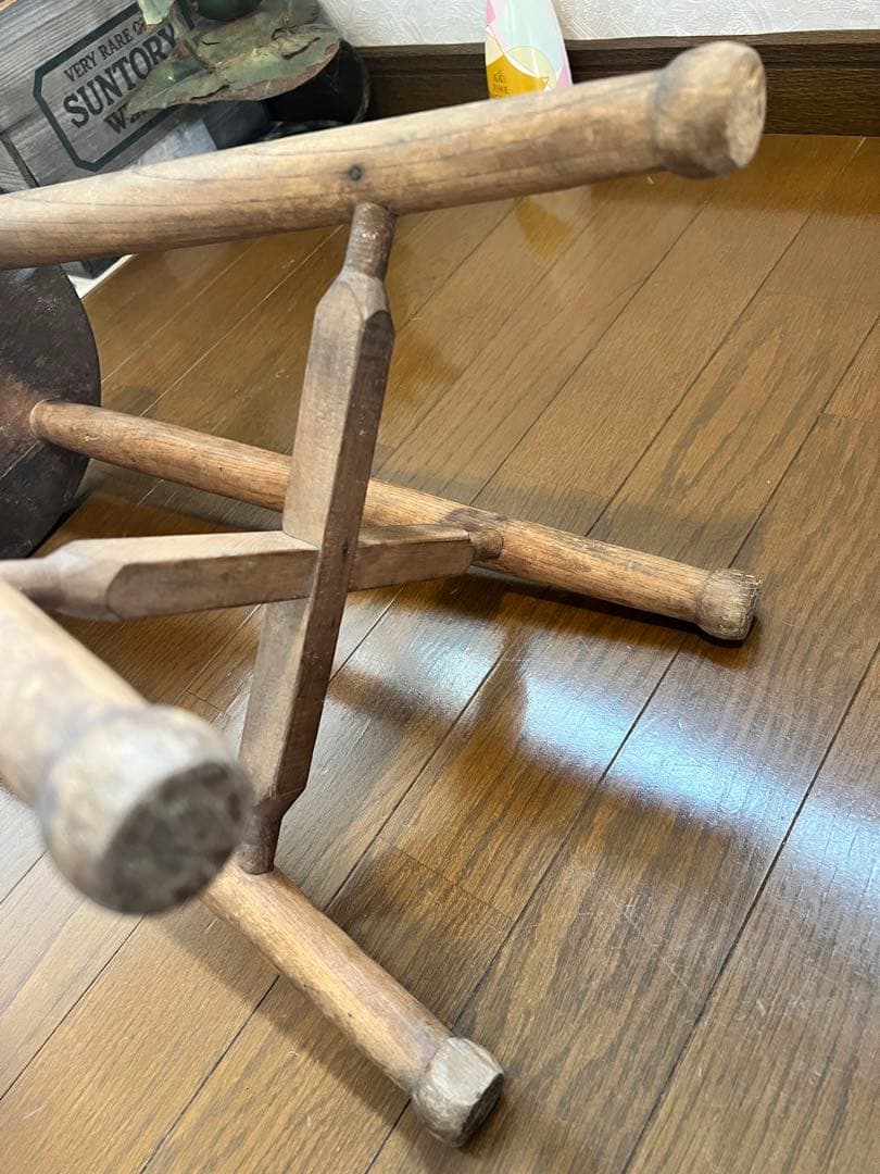 アンティーク スツール ウッドスツール 丸椅子 イス キッチン