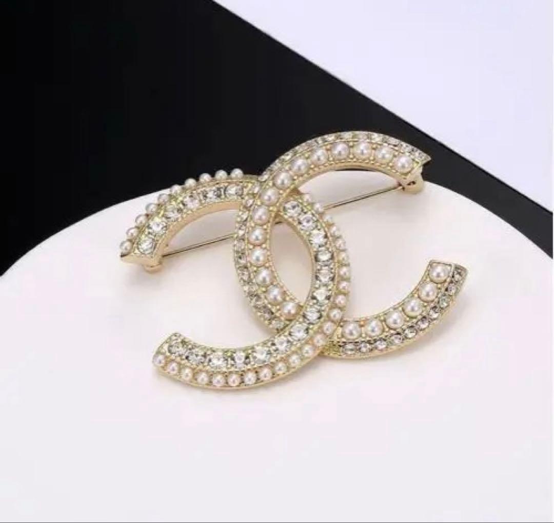 CHANEL CCロゴ ブローチ ゴールド